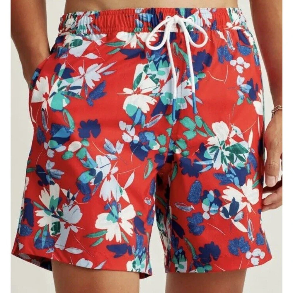 Bonobos Men’s Riviera Recycled Swim Trunks Shorts Rio Floral Printed Sz XL